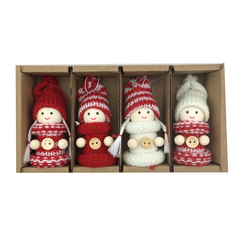 Hangers Boy & Girl in Box 10cm 4pcs White/Red 17x11x4cm