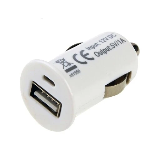 Compacte USB autolader - 1A - WIT