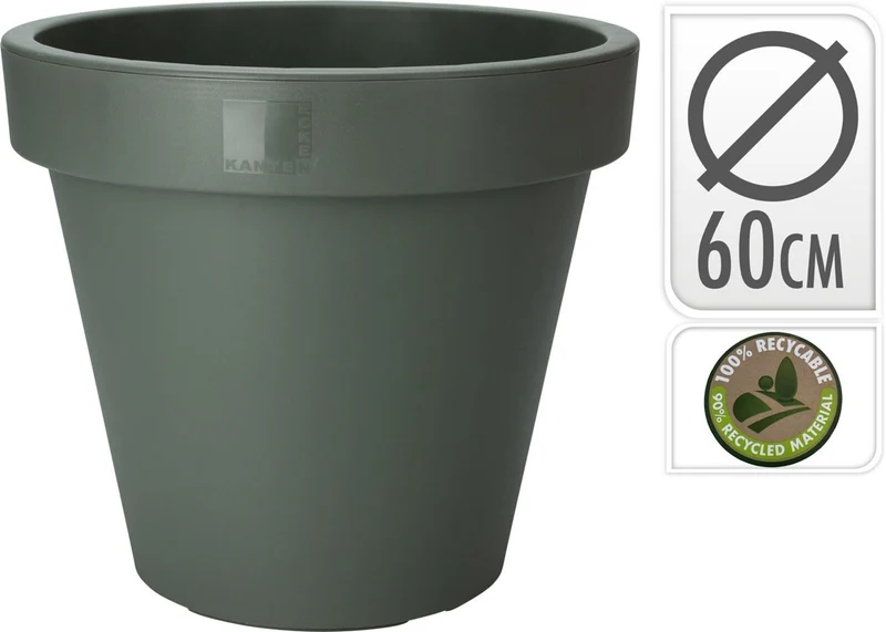 BLOEMPOT EK ROND DIA 60CM GROEN