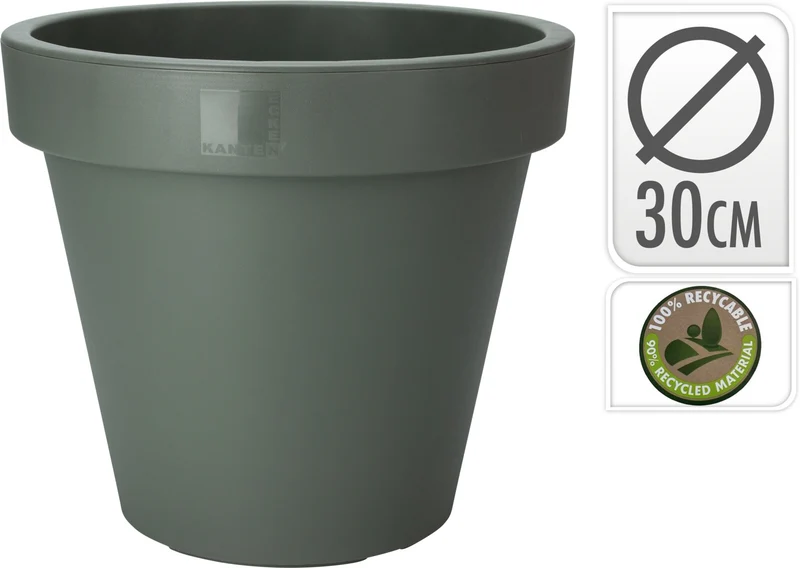 BLOEMPOT EK ROND DIA 30CM GROEN