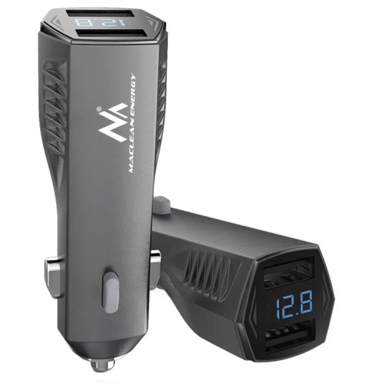 Auto accu Voltmeter met 2x USB - Snellader