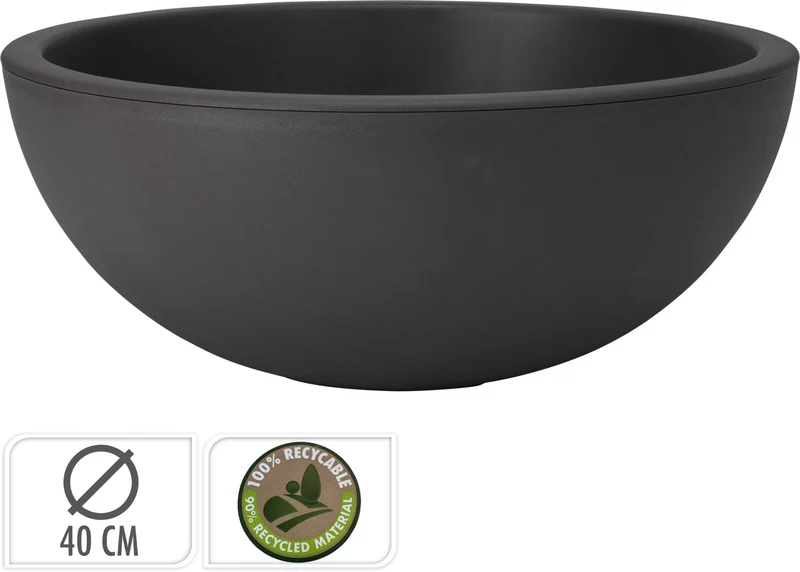 PLANTSCHAAL EK DIA 40XH16CM ANTRACIET