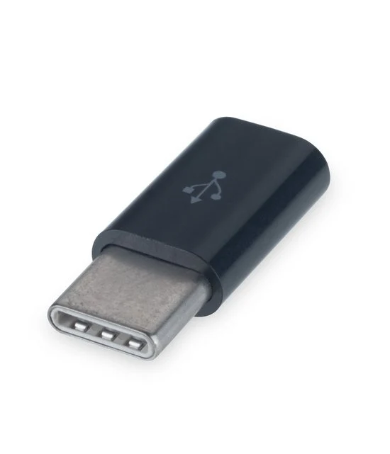 USB-C Adapter - Micro USB naar USB-C - Zwart