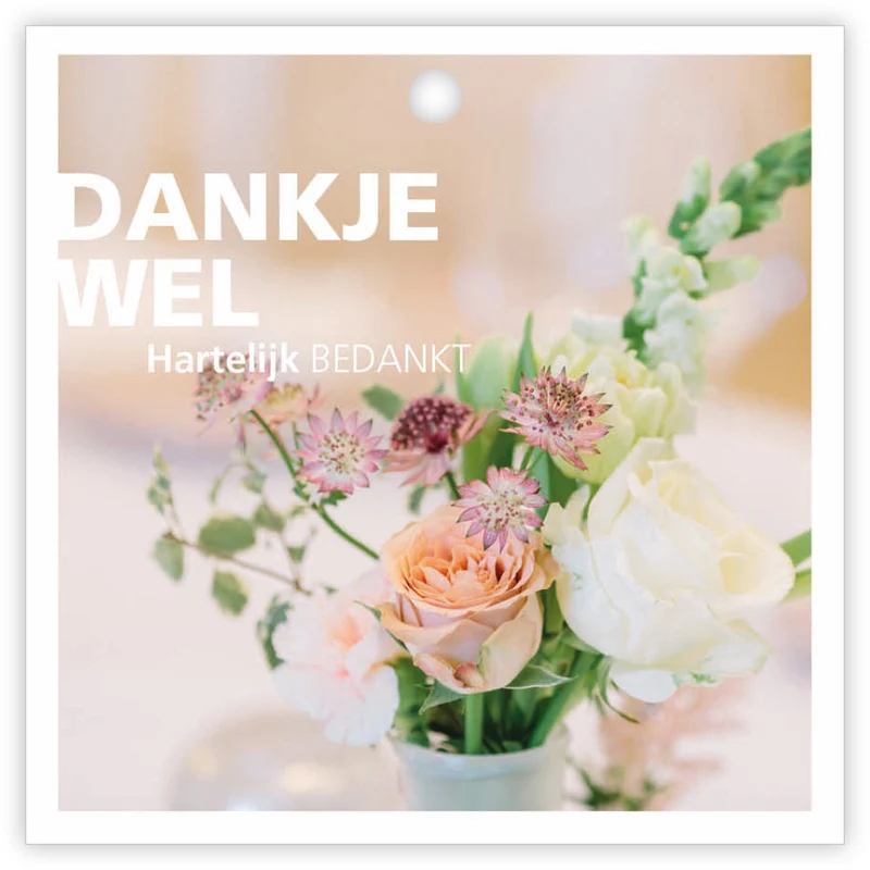 Pakje a 12 kadokaartjes Basics Dankjewel