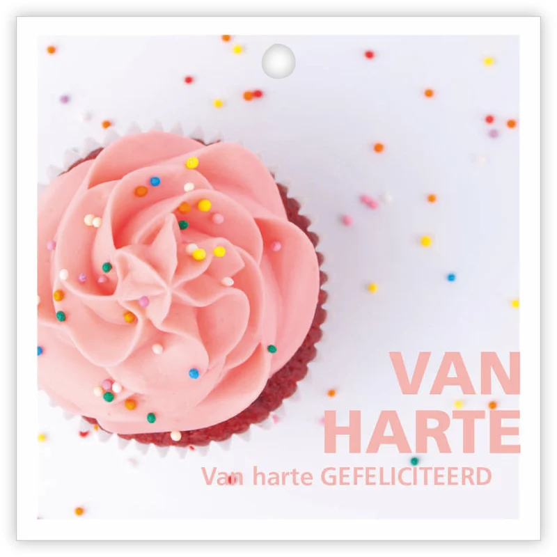 Pakje a 12 kadokaartjes Basics Van Harte gefeliciteerd 782