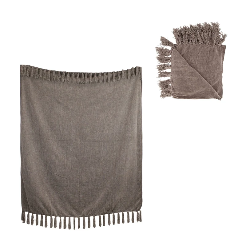 Plaid polyester 150x125x0.5cm Grey
