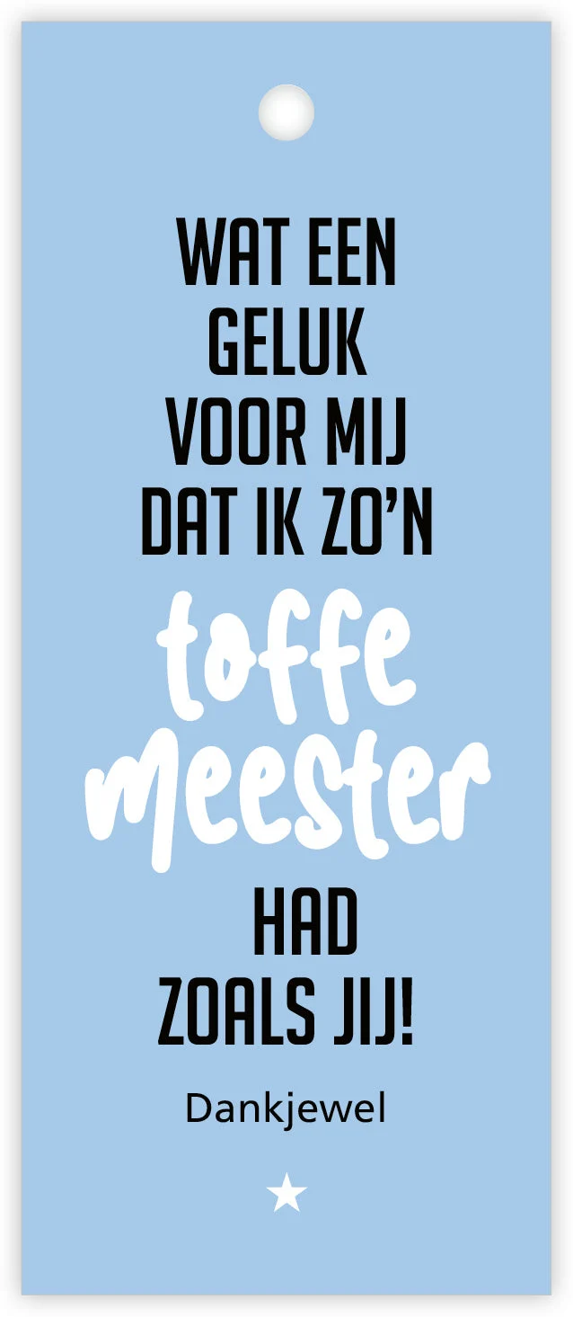 Pakje a 12 Kadokaartjes geluk, zo'n toffe meester had zoals