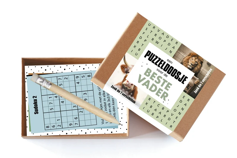 Kadootjes Puzzeldoosje 'Vaderdag'
