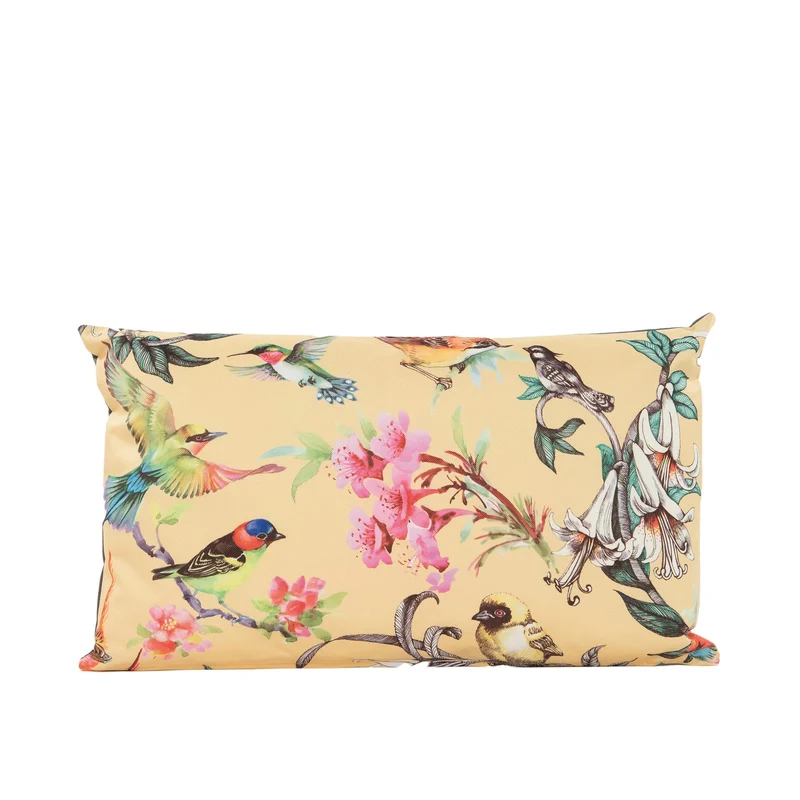 BUITENKUSSEN VOGELS GEEL 30X50CM VACUUM VERPAKT