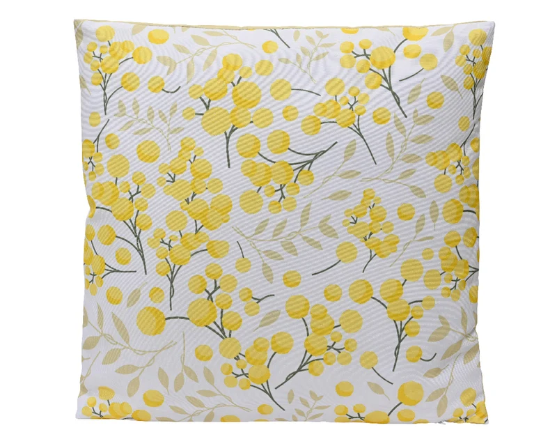 Kussen polyester buiten geel/kleur L.45cm x W.45cm x H.8cm