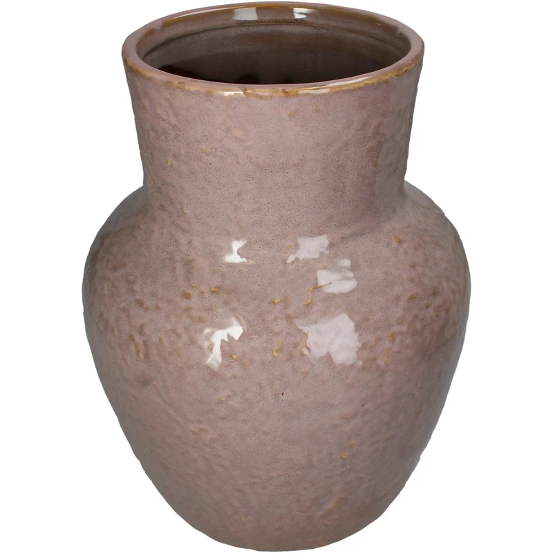 Vase Stoneware Pink 24x24x30cm