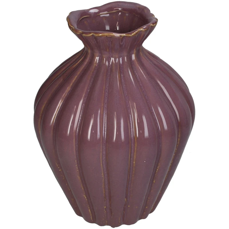 Vase Stoneware Lilac 16.5x16.5x22cm