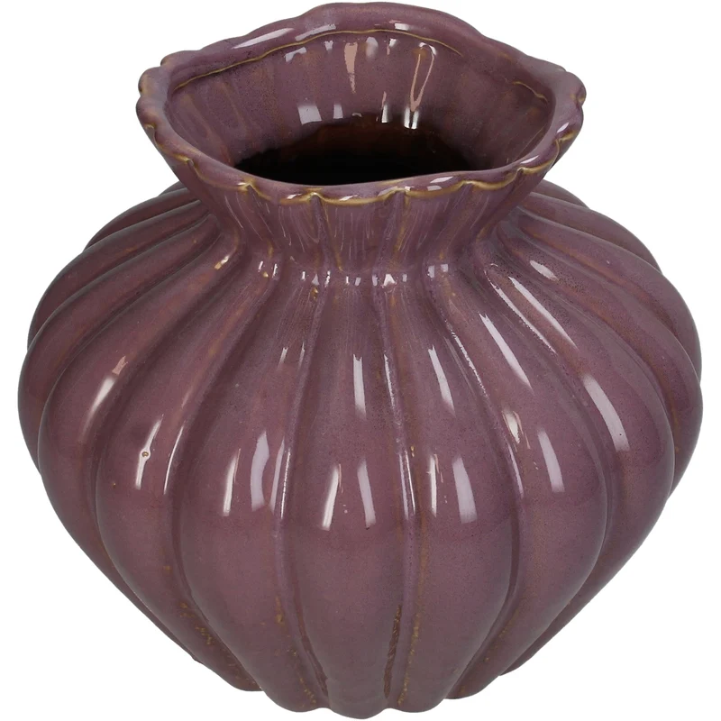 Vase Stoneware Lilac 20x20x17.5cm