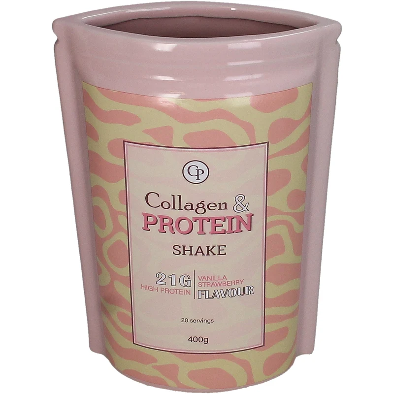 Vase Protein Fine Earthenware Pink 16x8.5x22.5cm
