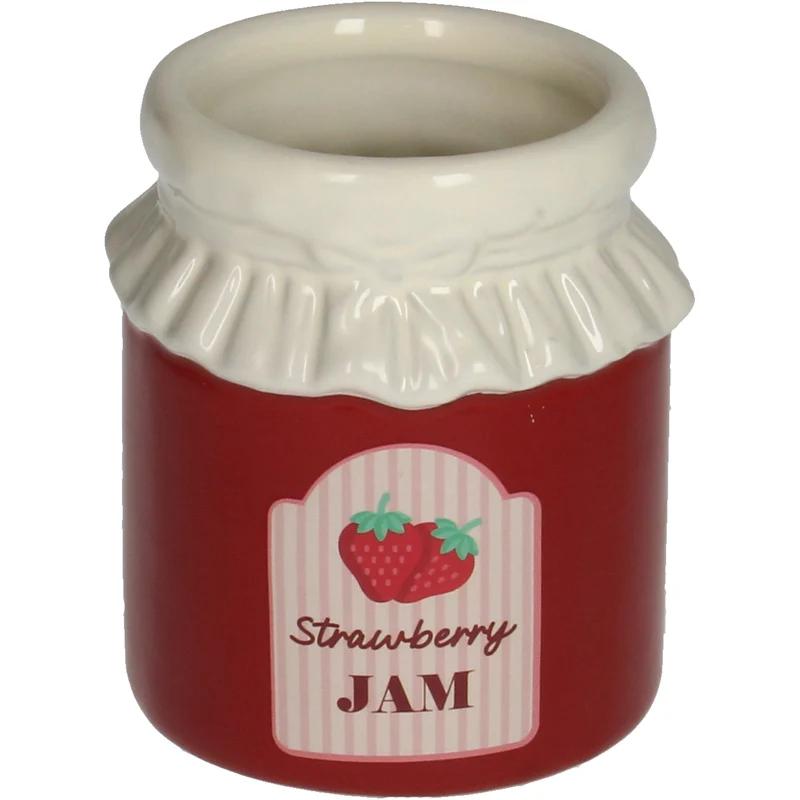 Planter Strawberry Jam Fine Earthenware Red 8.5x8.5x9.7cm