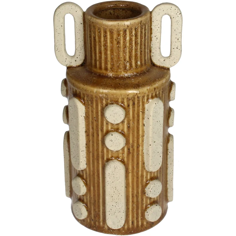 Vase Stoneware Brown 14x13x27cm