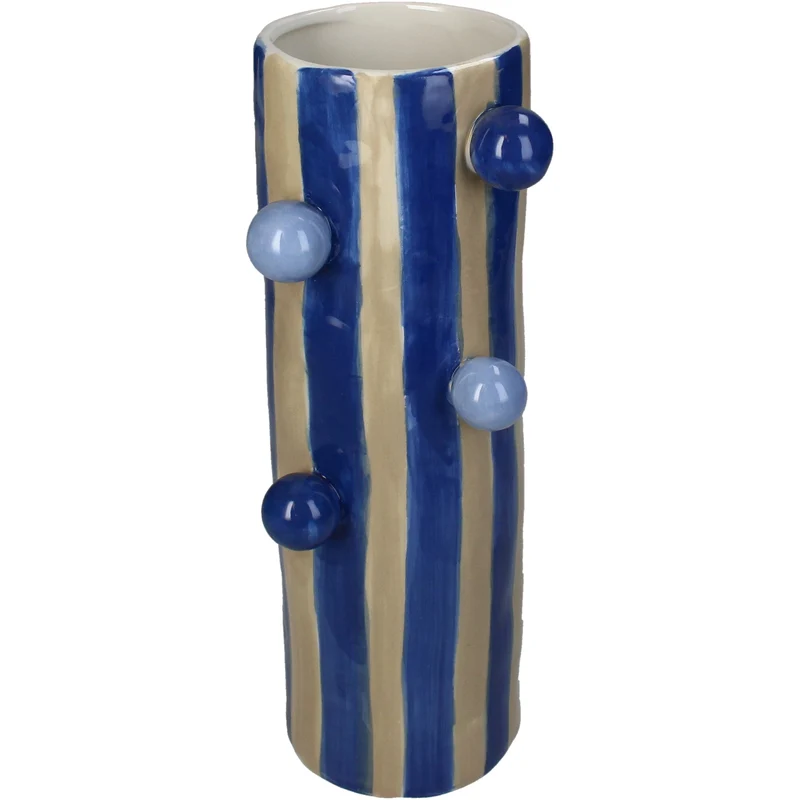 Vase Stoneware Multi 8x10x25cm