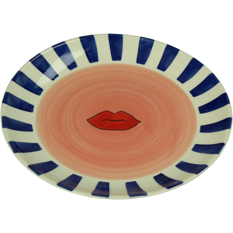 Plate Kiss Stoneware Multi 21x21x2.3cm