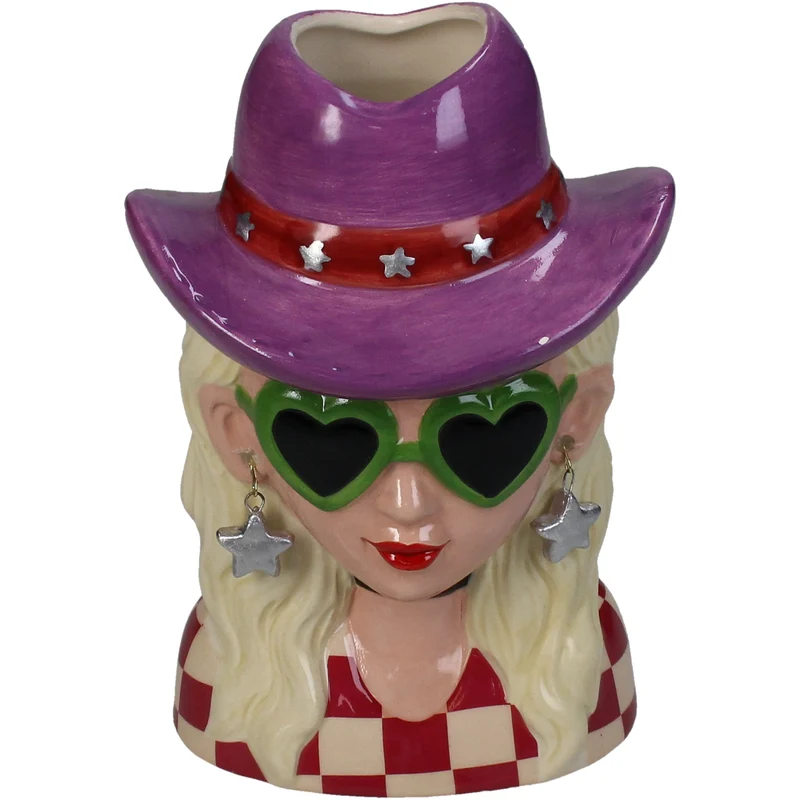 Vase Cowgirl Dolomite Multi 11x9.5x16.5cm