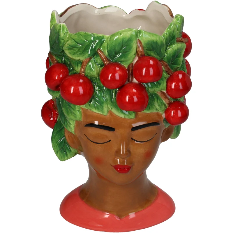 Vase Lady Cherry Dolomite Multi 13.2x13.2x20.8cm