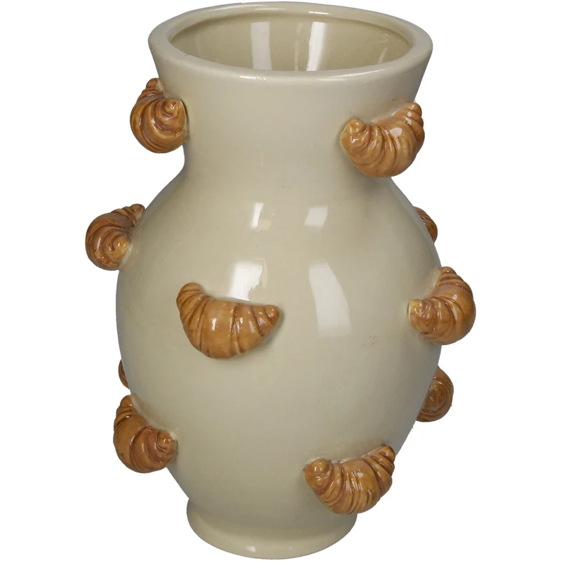 Vase Croissant Dolomite Beige 16x15.5x21.8cm