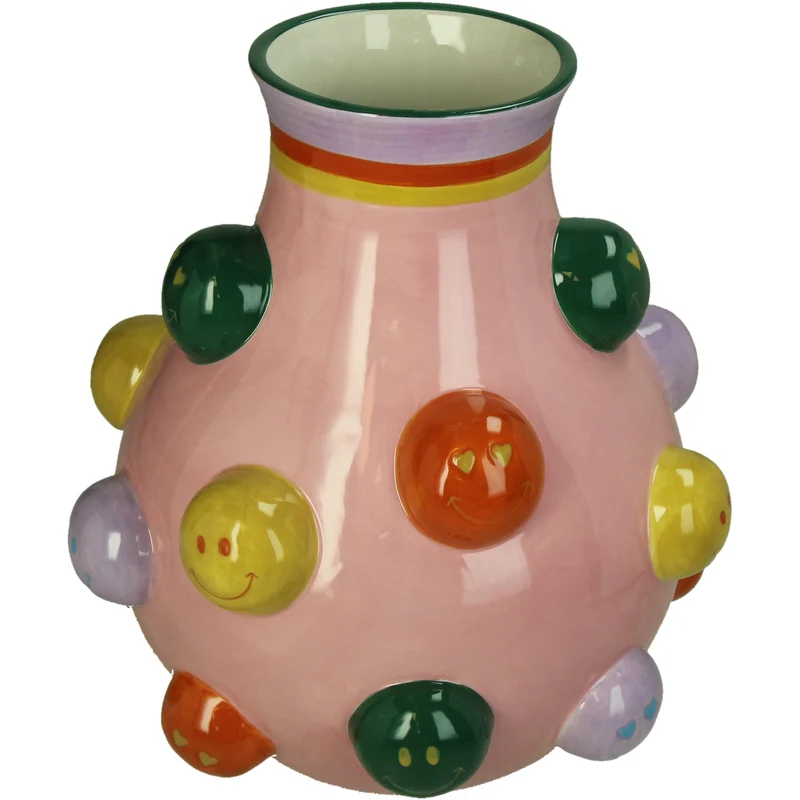 Vase Smiley Dolomite Multi 27x27x31cm