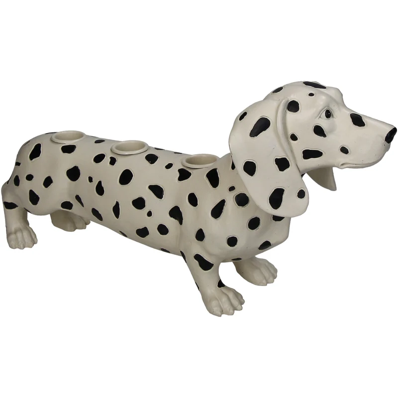 Candle Stick Dachshund Polyresin Multi 33.5x9.5x17cm