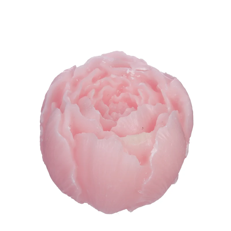 Pioenroos amberblok deluxe Ø6,5 h.5,5 cm rose