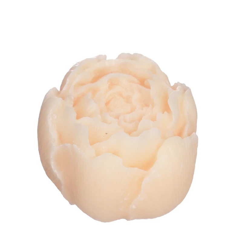 Pioenroos amberblok deluxe Ø6,5 h.5,5 cm vanilla