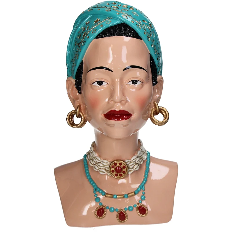 Vase Lady Necklace Polyresin Multi 18x17.5x28.7cm