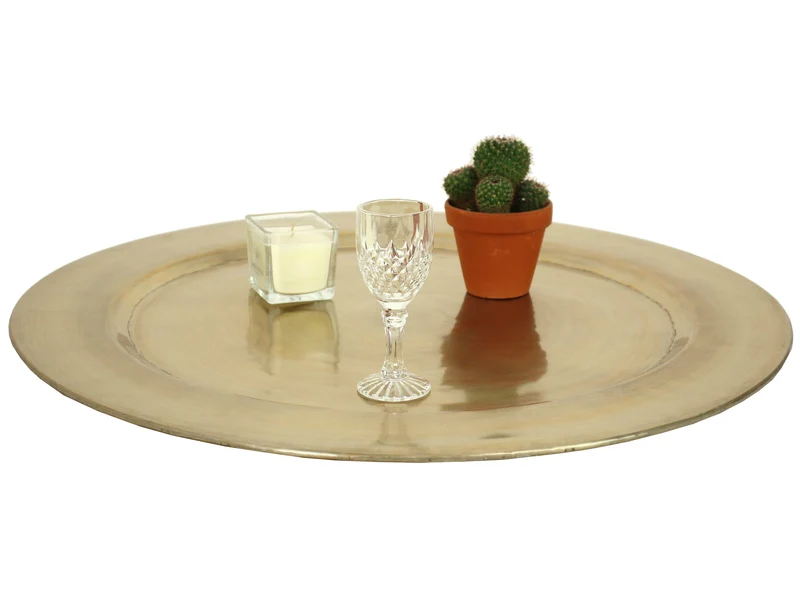 Plate Metal Gold 2x77x77cm