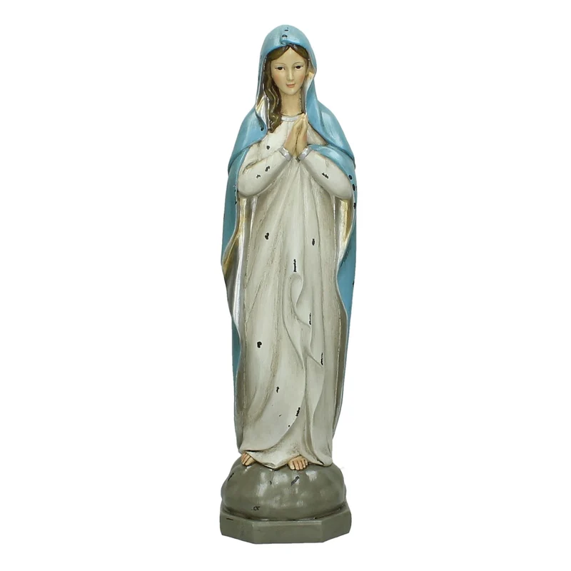 Woman Statue Polyresin Blue 11x9x36cm
