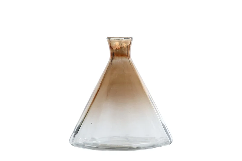 Vaas "Antje" S bruin glas 18x18x18cm