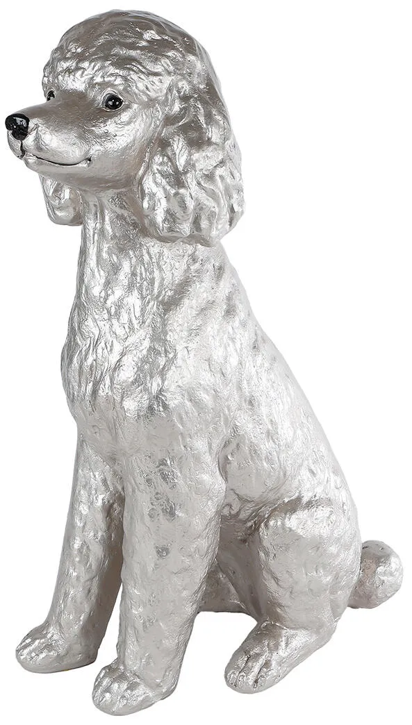 Sculptuur "Poodle" XXL champagne goud polystone 36,5x19,5x52cm