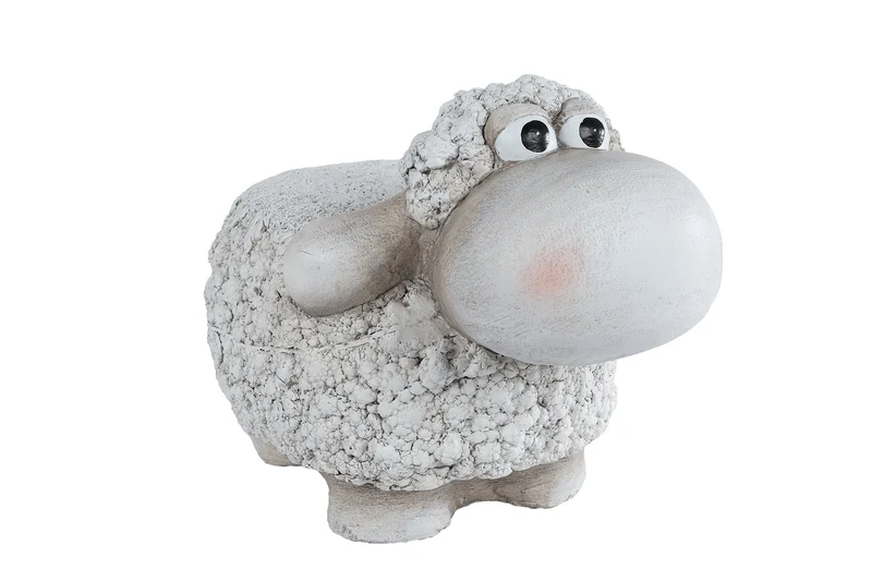 Outdoor "Sheep" creme magnesuim 38x27x27,5cm