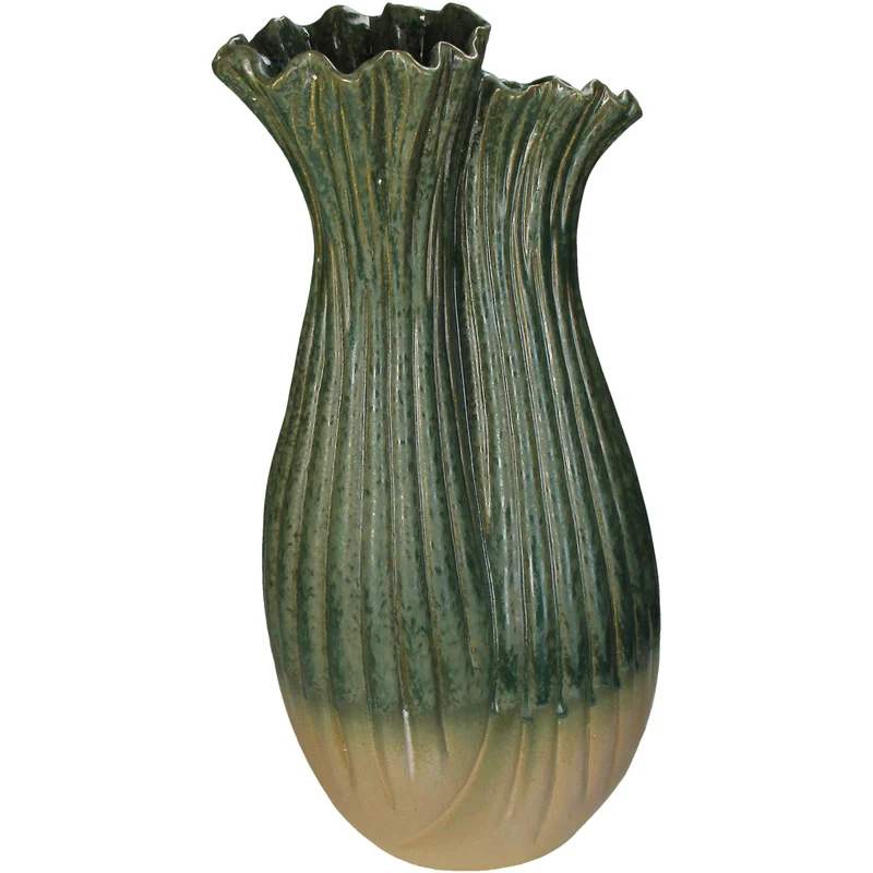 Vase Stoneware Green 25.5x19.5x53.5cm