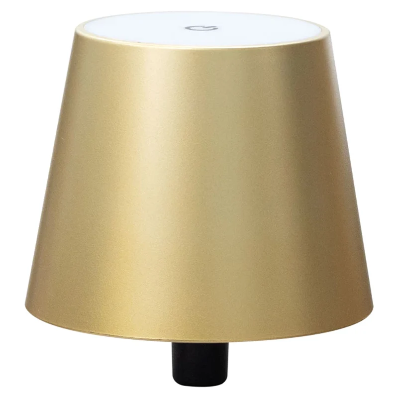 FLESSENLAMP 10X8CM GOUD USB OPLAADBAAR/ DIMBAAR