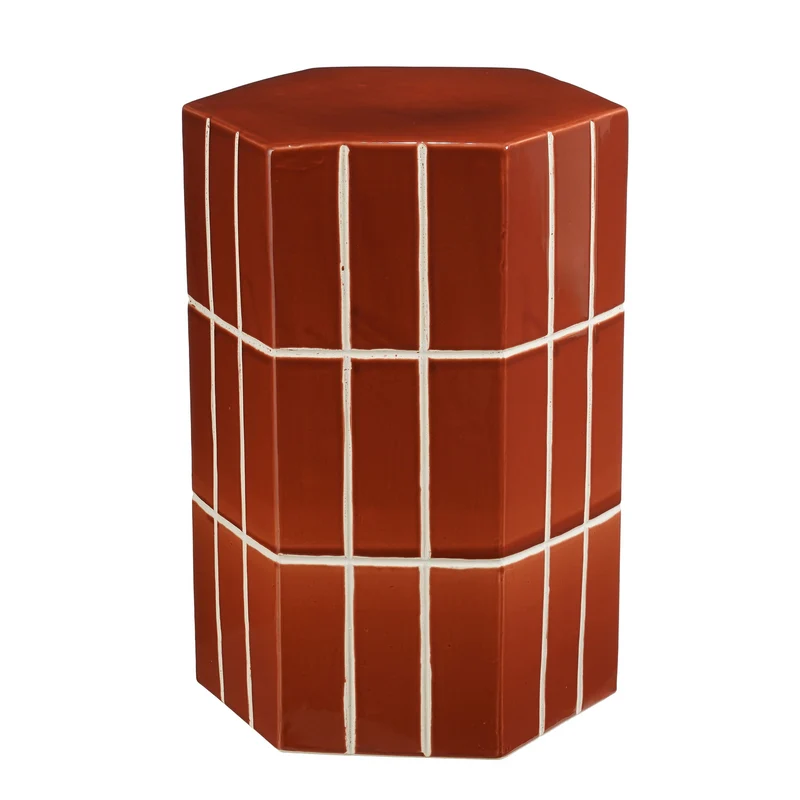Menton bijzettafel terra - l34,5xb29,5xh47,5cm