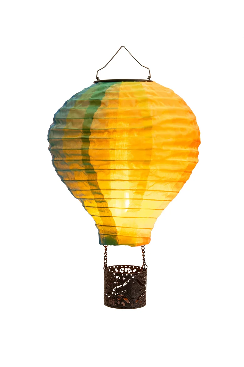 LUCHTBALLON NYLON SOLAR 20LED MET VLAMEFFECT 20X42CM MULTI