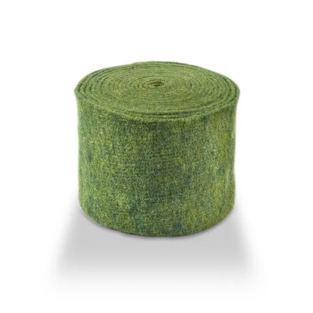 Wool felt vilt unicolor 7,5 cm Mosgroen 5MTR