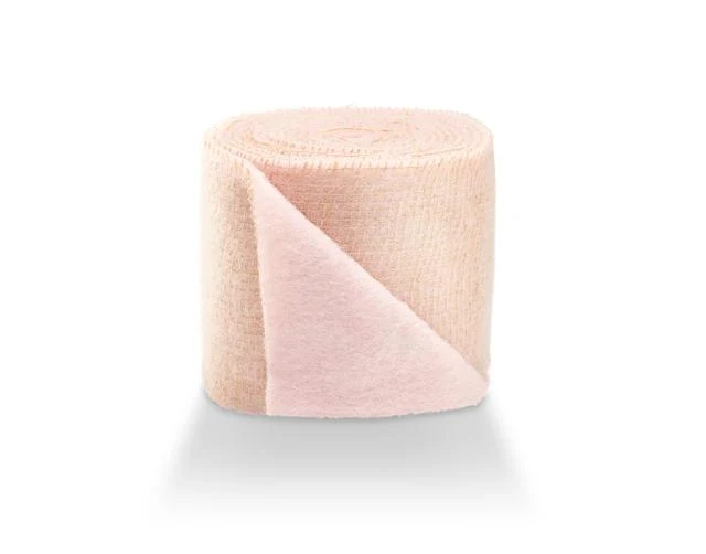Wool felt vilt met jute 15 cm lichtroze 5MTR