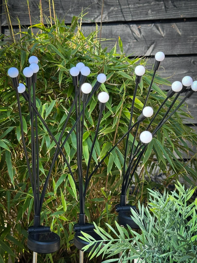 SOLAR STEKER 6 VUURVLIEGJES 7X69CM 6 LED WARM WIT