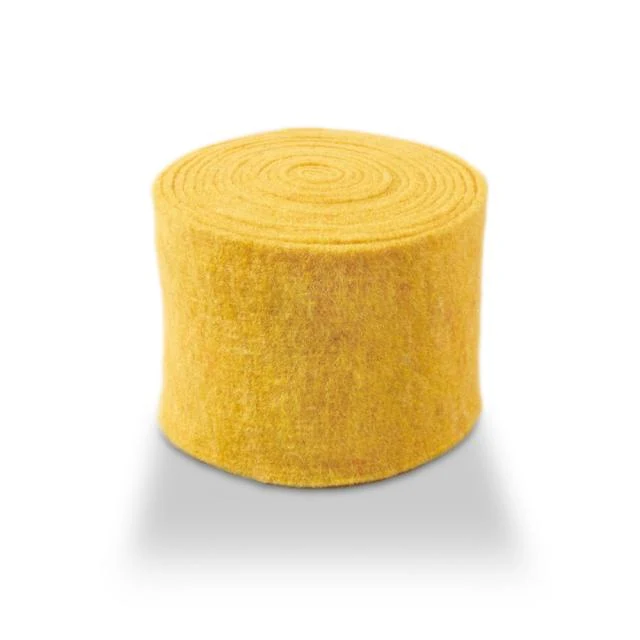 Wool felt vilt unicolor 7,5 cm Mosterdgeel 5MTR