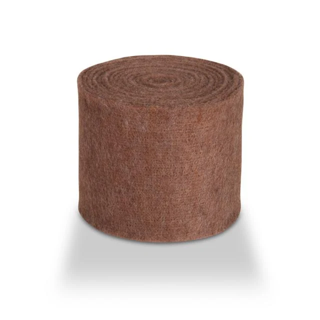 Wool felt vilt unicolor 7,5 cm Bruin 5MTR