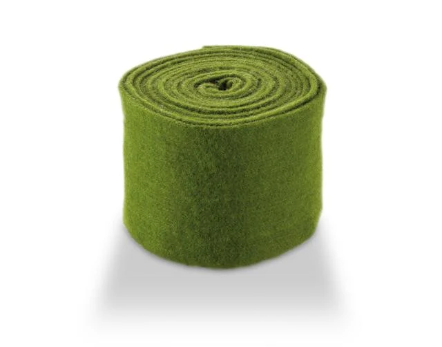 Wool felt vilt unicolor 15 cm Mosgroen 5MTR