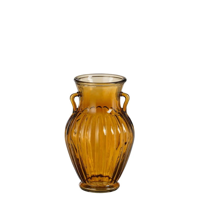 Zeus vaas glas oranje - h20xd12cm