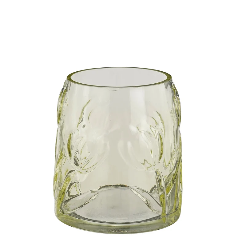 Yvette vaas glas geel - h15xd13,5cm