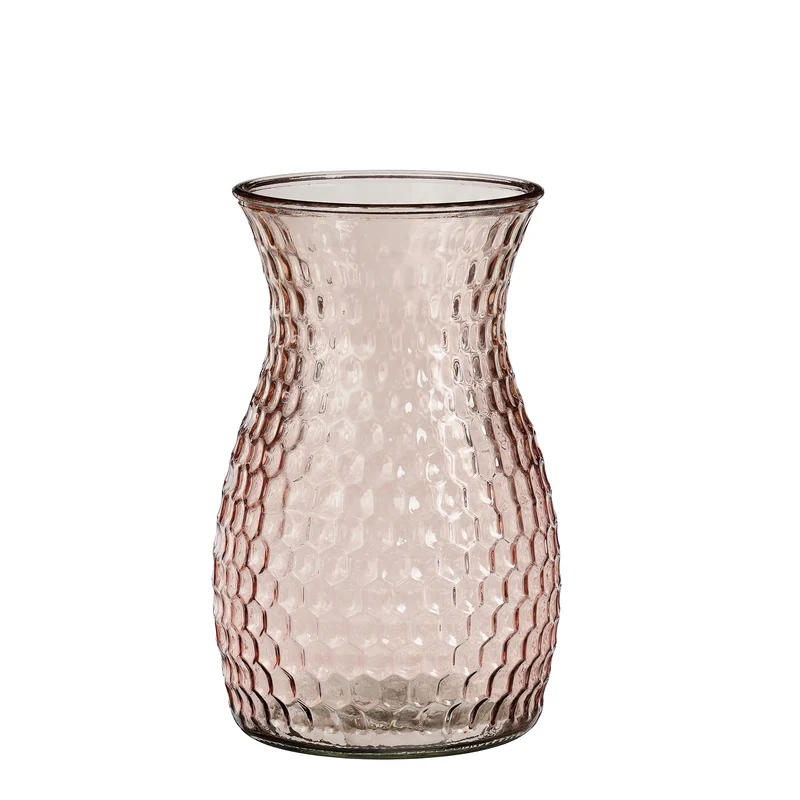 Vigo vaas glas roze - h25xd15cm