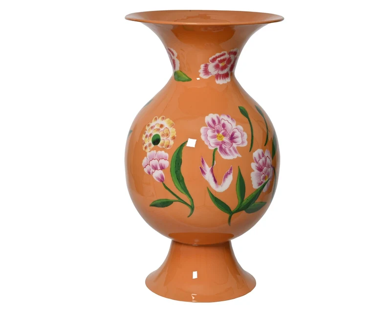Vaas ijzer oranje 26cm x 45cm