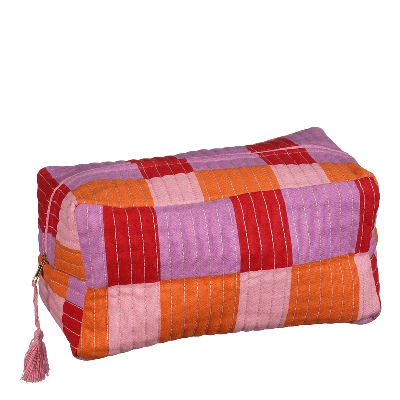 Tas ruit rood - l25xb13xh13cm